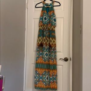 Multicolor maxi dress. Size small.